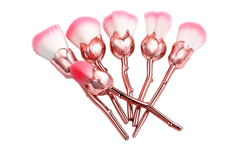 Image 9: Set da 6 pennelli-rose per make-up