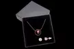 One or Three Heart Pendant and Earrings Sets Made with Swarovski® Crystals - Second Medium