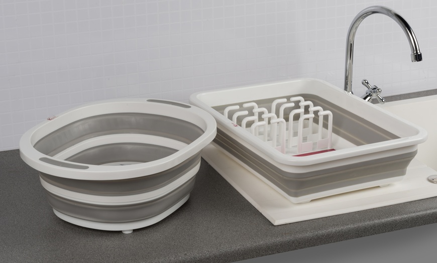 Image 3: Collapsible Dish Drainer, Washing Up Bowl or Both