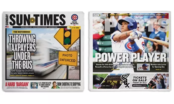 $16 for Eight-Week Monday Through Sunday Subscription to Chicago Sun-Times ($64 Value) - Primary Image