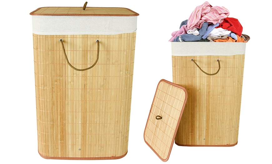 Image 11: Bamboo Laundry Basket