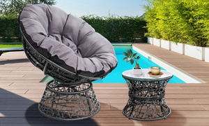 Outdoor Papasan Chair Set