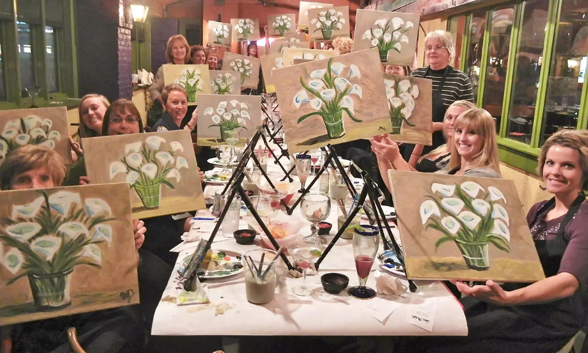Painting Fun for One or Two or Private Paint Party for up to 12 at Wine and Canvas Hawaii (Up to 39% Off) - Primary Image
