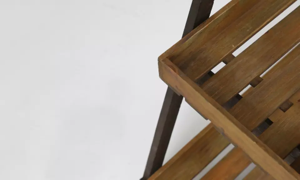 Three-Tier Wooden Ladder Plant Stand - Second Medium