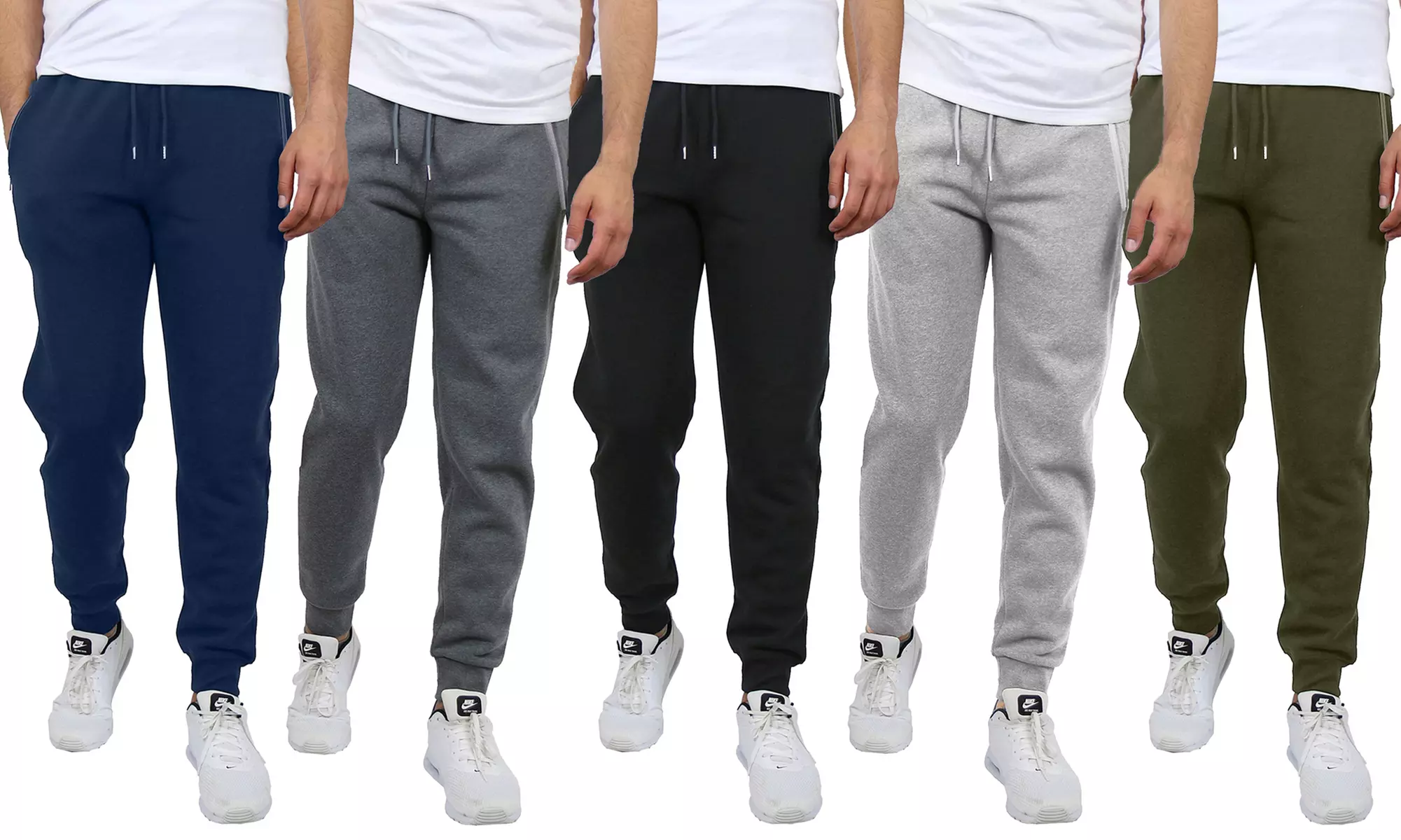 4-Pack: Galaxy by Harvic Men's Fleece Jogger Sweatpants (S-2XL) - Primary Image