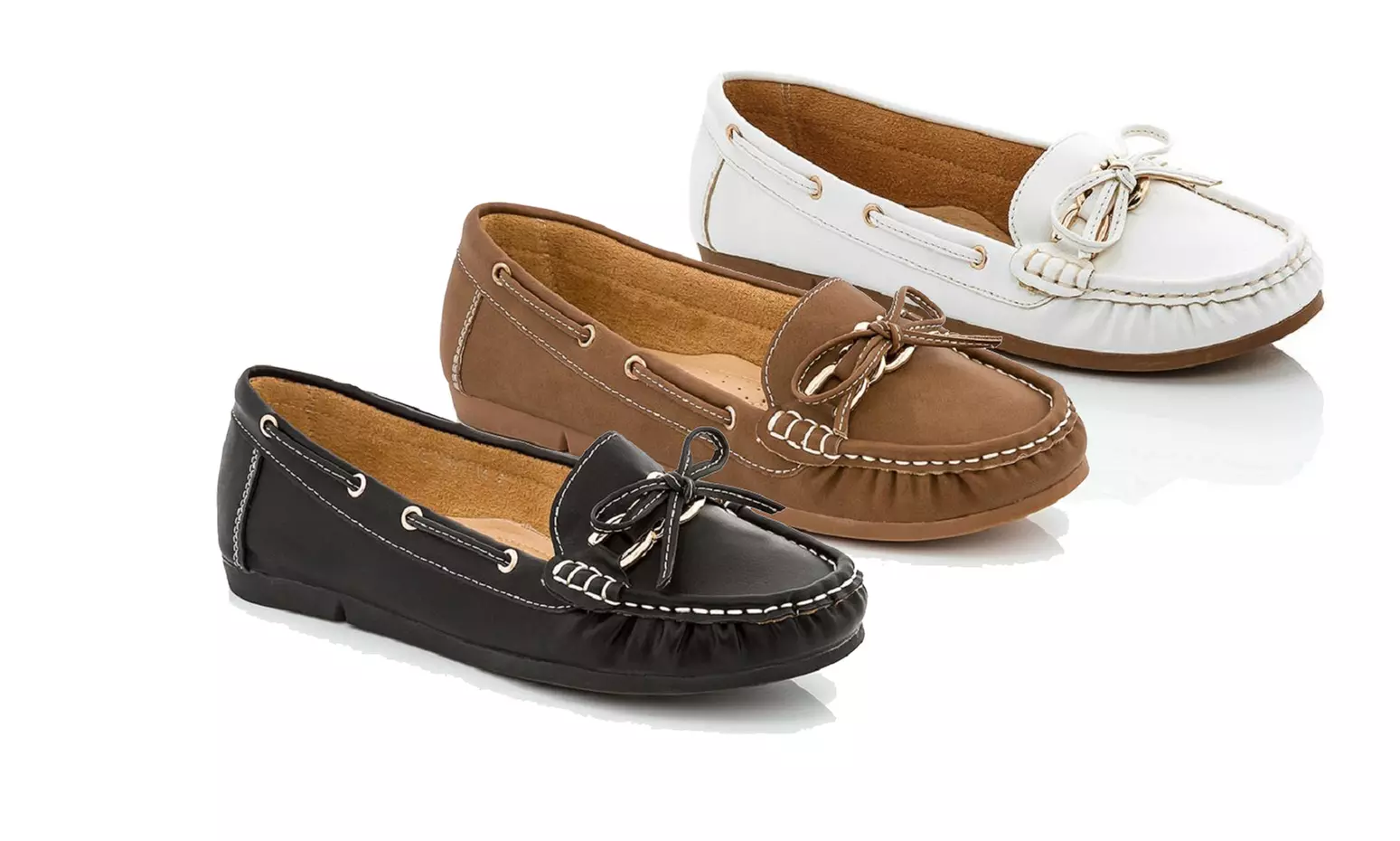 Lady Godiva Women's Boat Shoes with Buckle - Primary Image