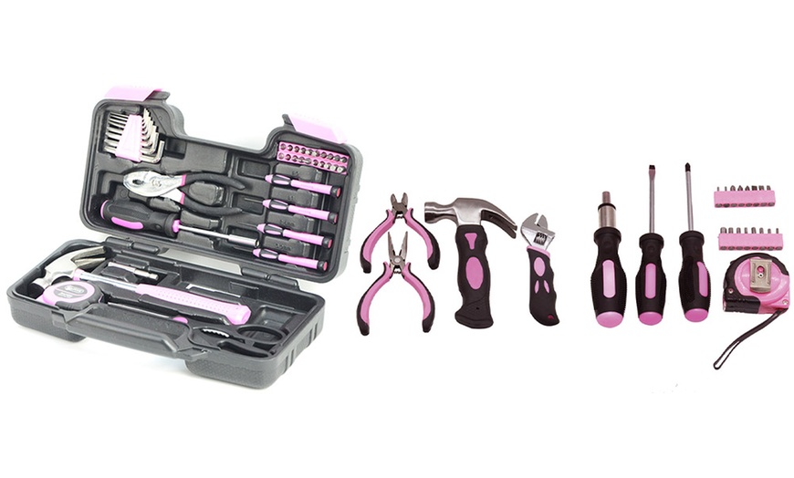 Image 5: Hyfive 25-, 38-Piece Pink Toolkit or 25-Piece and 38-Piece Bundle