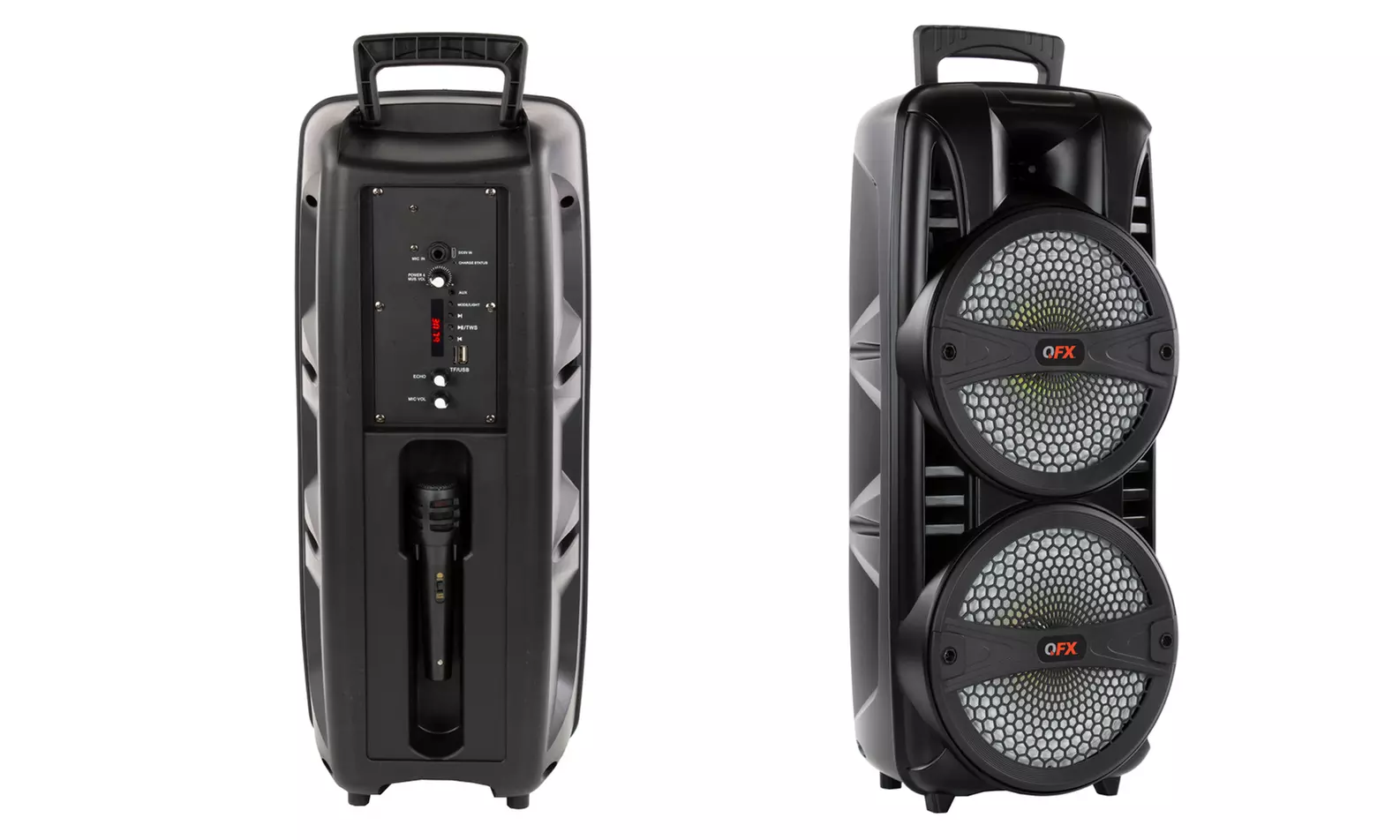 QFX TWS 2 x 8” Portable Bluetooth Party Speaker with Microphone - Second Medium