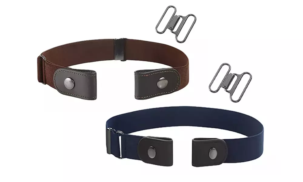 1x oder 2x schnallenloser, elastischer Gürtel