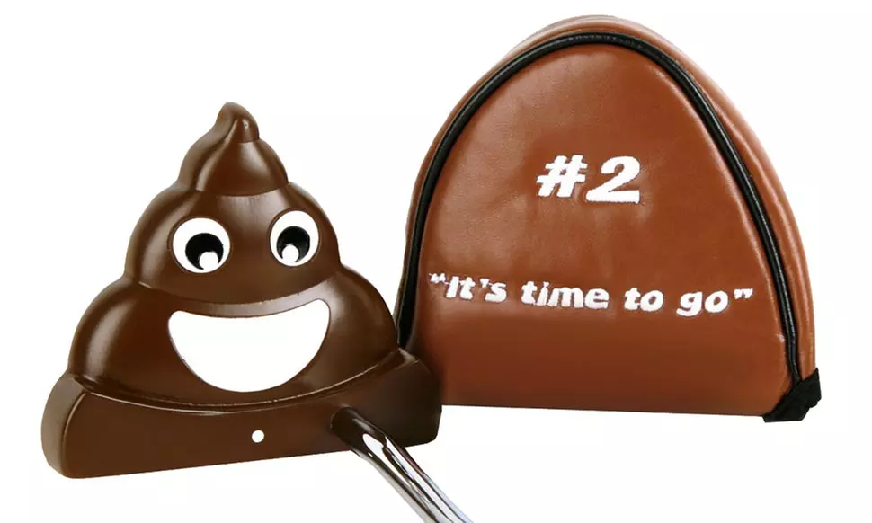 Intech Golf #2 Poop Emoji Mallet Putter, 35" - Primary Image