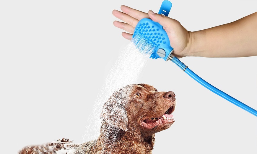 Image 1: Handheld Pet Bathing Tool