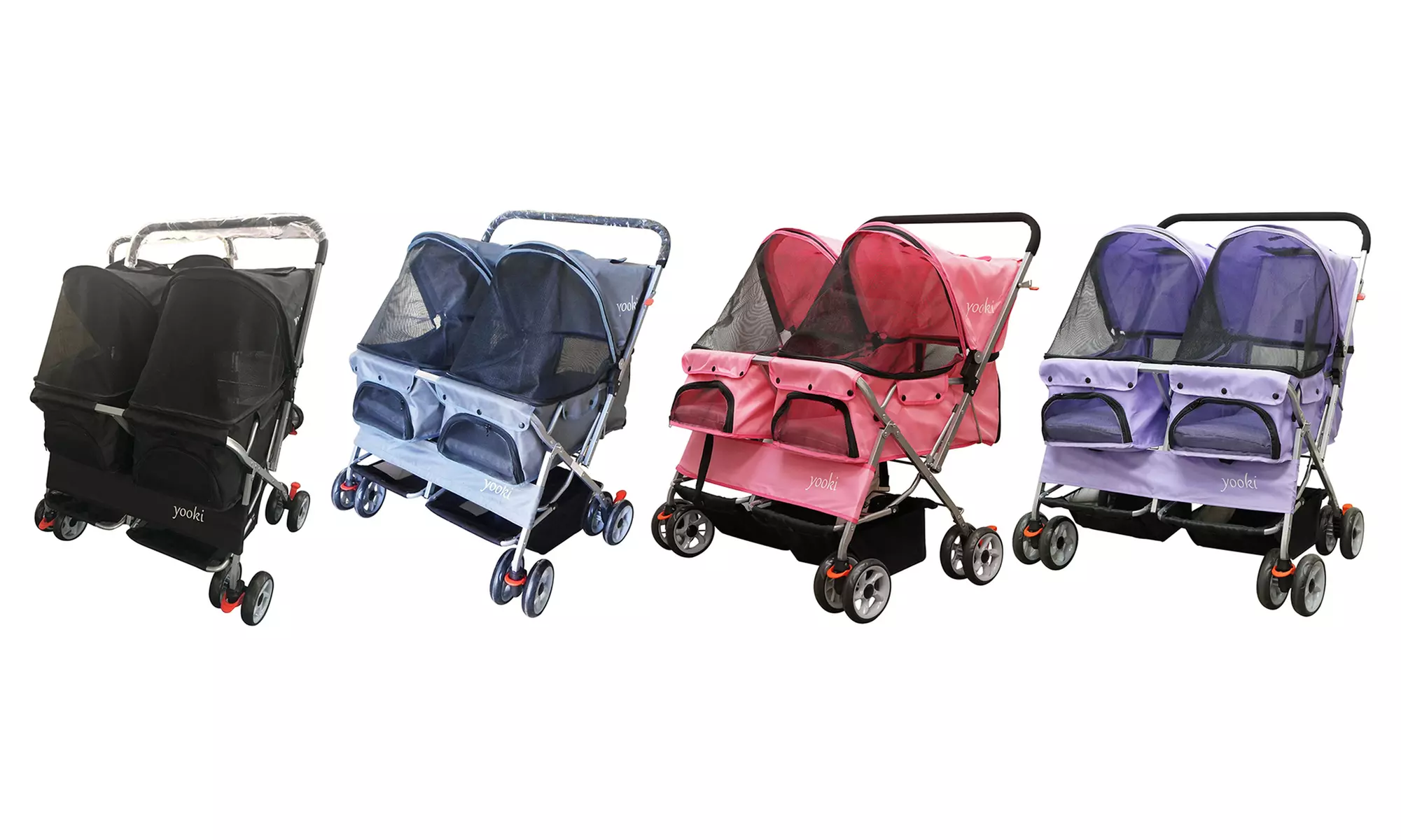 Double Side by Side Pet Stroller. Multiple Options Available - Primary Image