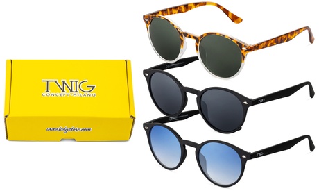 3 paia di occhiali da sole Twig Concept Milano Premium Pollock