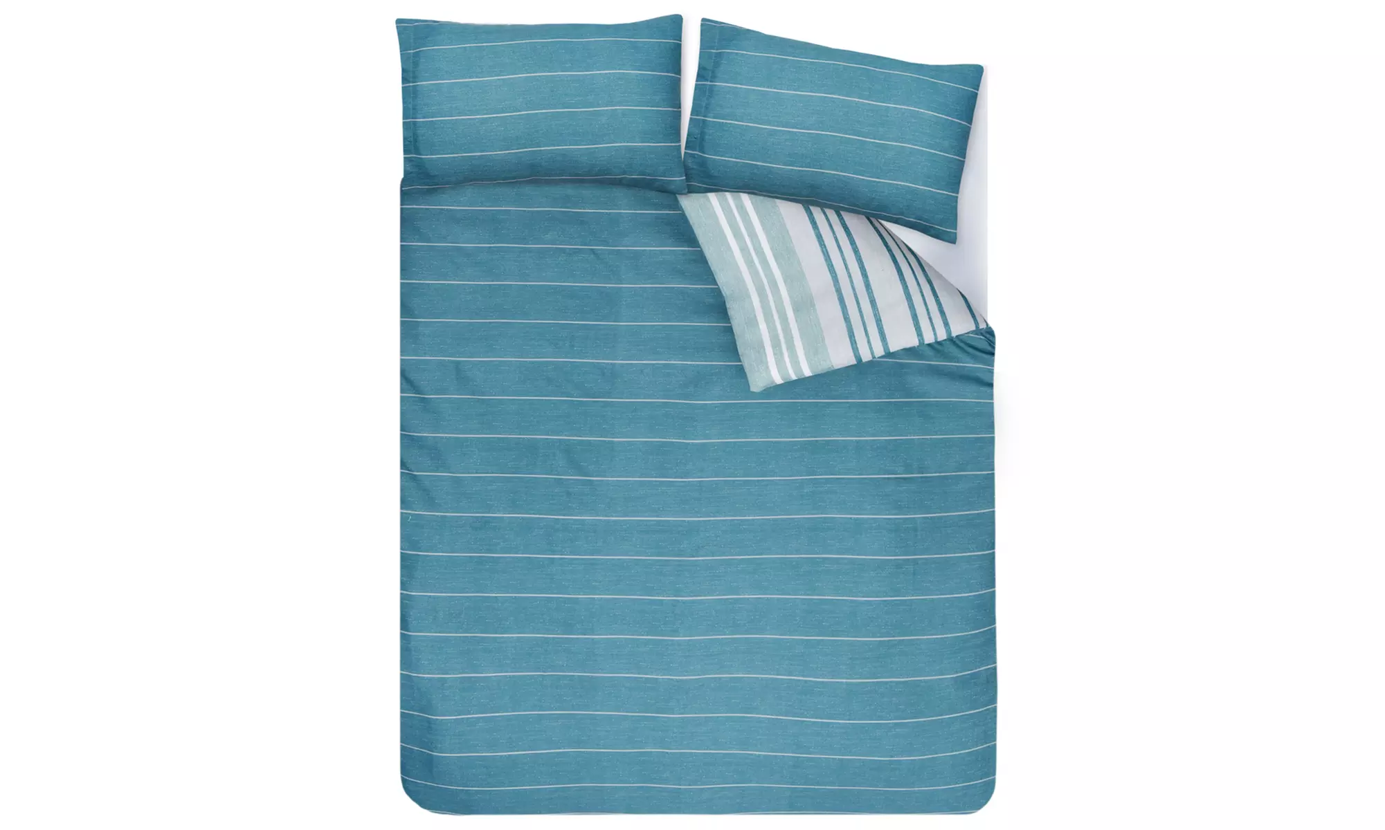 Smart Living Reversible Textured Stripe Duvet Set
