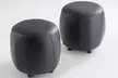 Lot de 2 Poufs Ronds en Simili-cuir - Second Medium