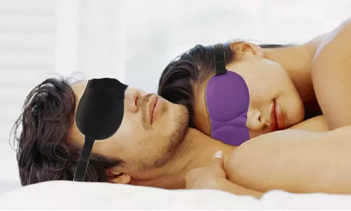1 ou 2 masques de sommeil 3D, violet ou noir - Primary Image