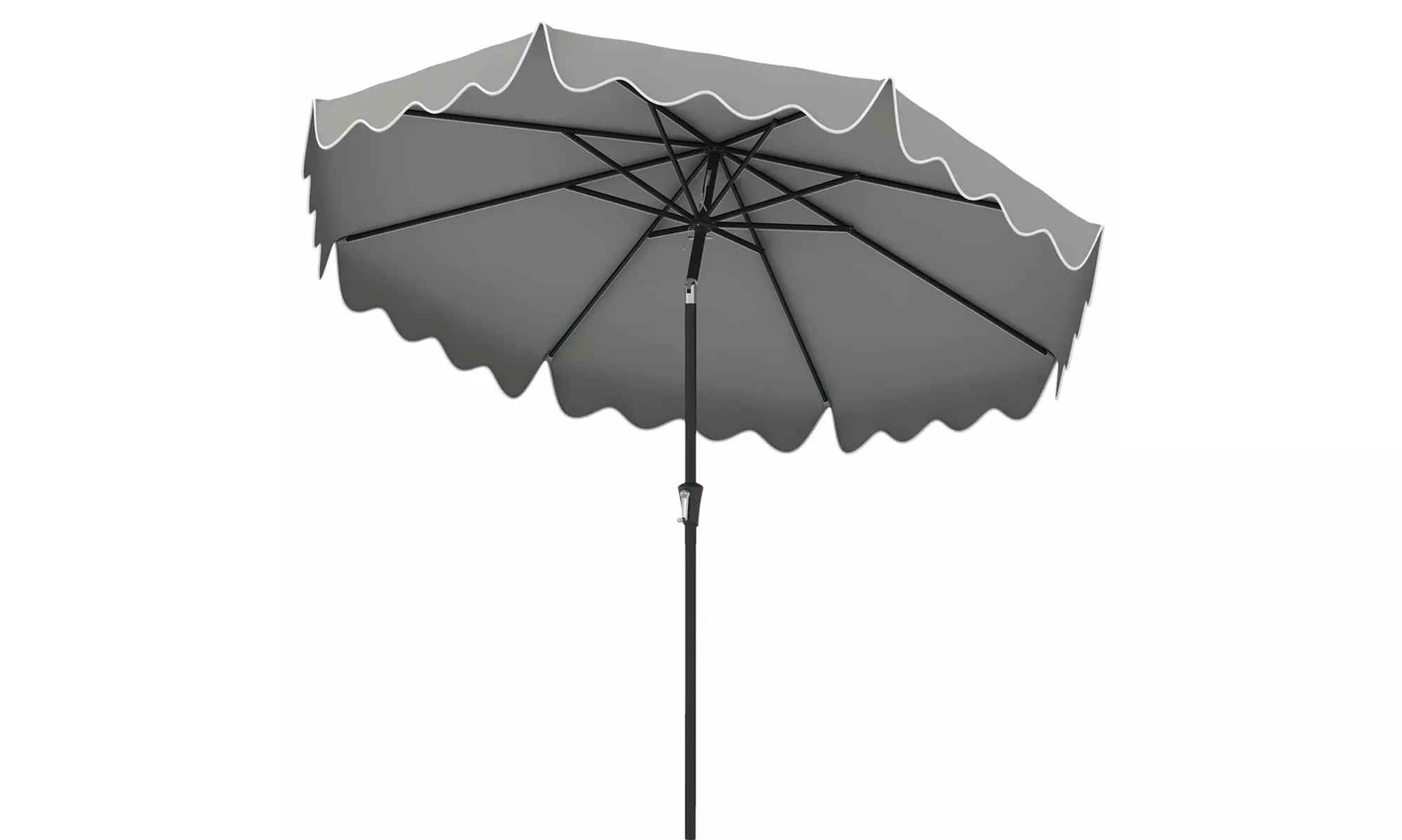 Costway 9 ft Patio Umbrella Two-Tier Market Table Umbrella Sun-Protective Canopy