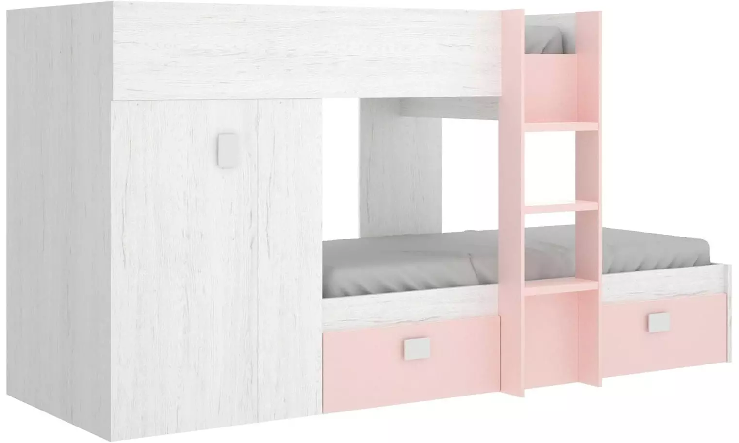 Stapelbed met twee eenpersoonsbedden