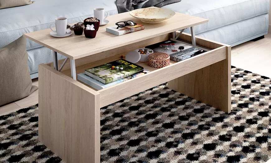 Image 1: Mesa de centro elevable