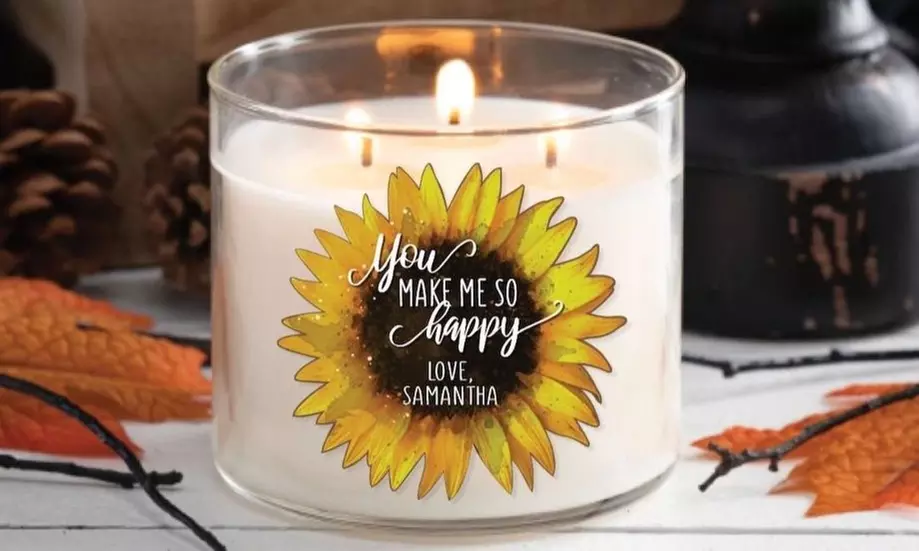 Create Custom Holiday Vibes with Personalized 3-Wick Candles