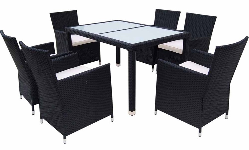 Image 2: Poly-Rattan Dining Set