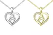 One, Two or Three Philip Jones Mother and Child Necklaces with Crystals from Zircondia® - Second Medium