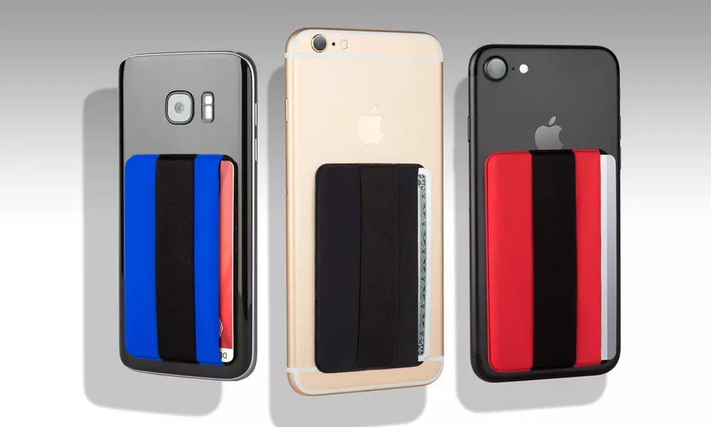 Universal Smartphone Slim Card Holder Wallet and Phone Grip - Primary Image