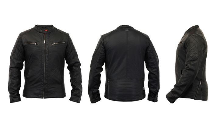 crosshatch leather jacket