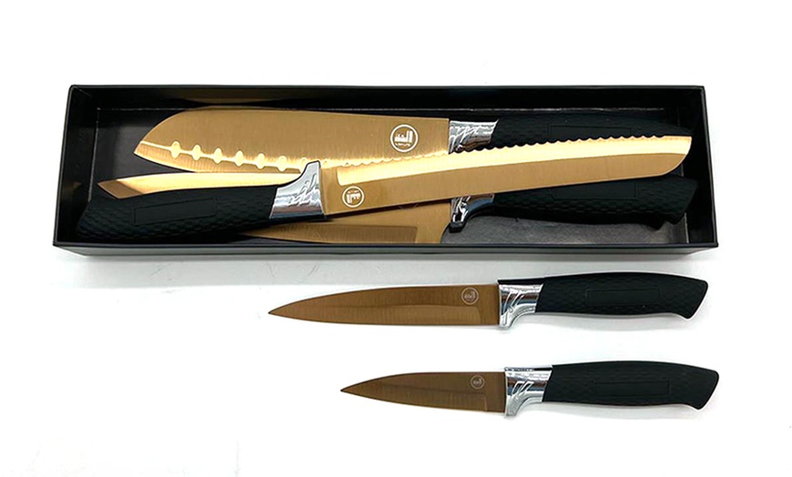 Image 13: Five-Piece Stainless Steel Kitchen Knife Set