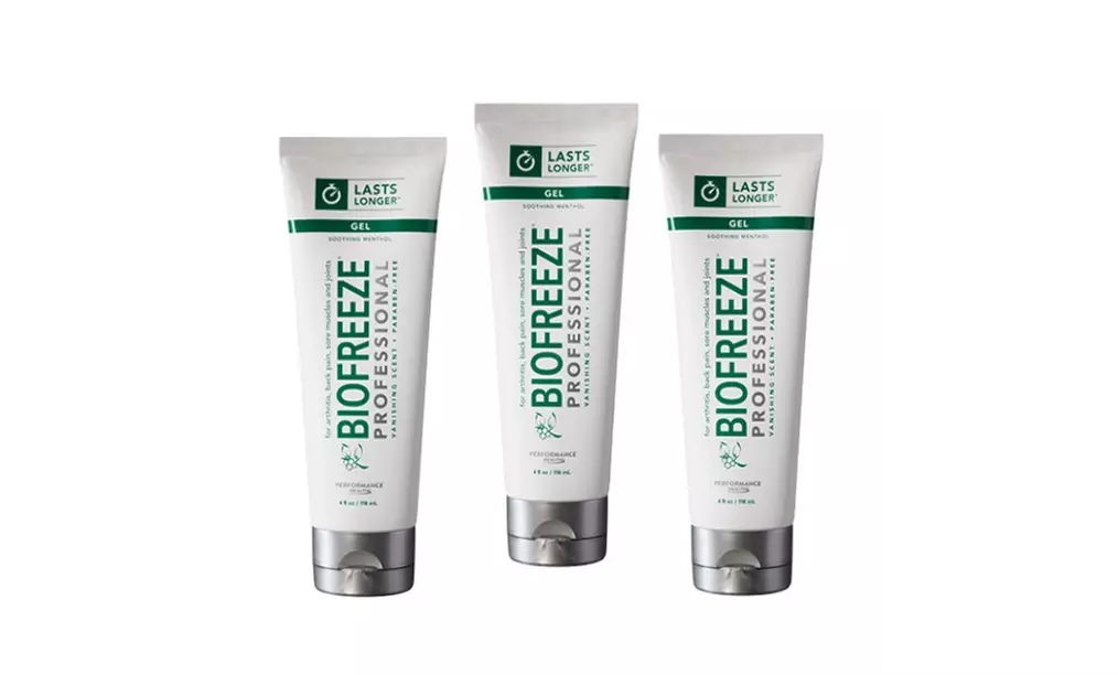 Biofreeze Professional Strength Pain-Relieving Paraben-Free Roll-On or Tube Gel (3 or 4 Oz.) (3-Pack) - Second Medium