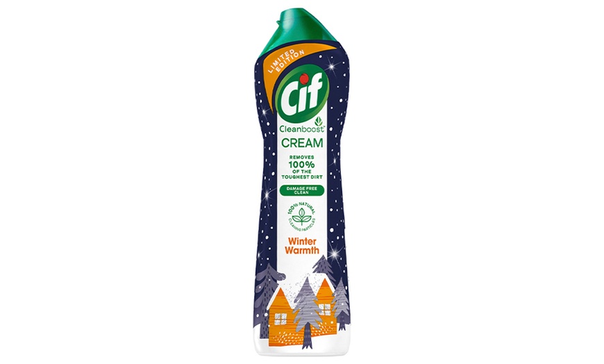 Image 1: Pack of One, Three or Six CIF Clean Boost Creams Winter Warmth, 500ml