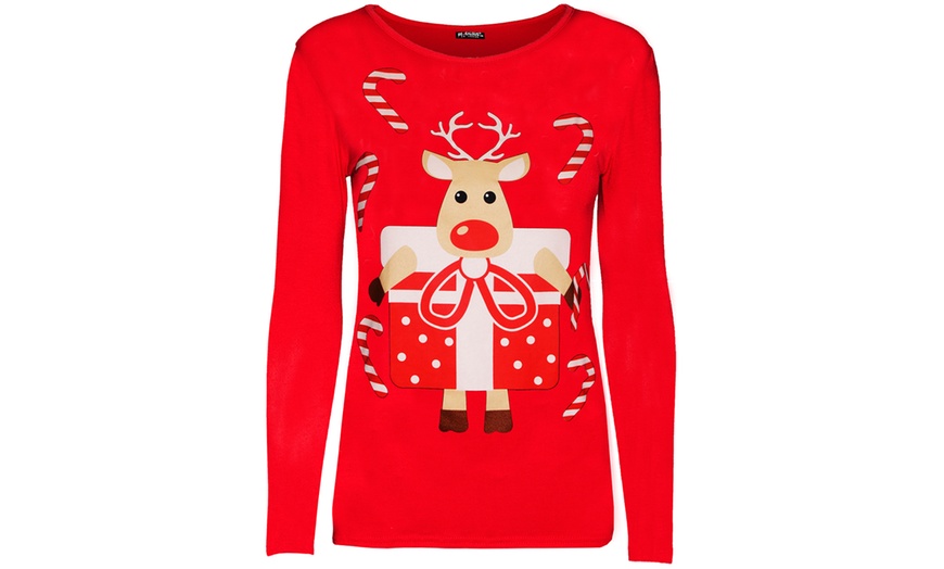 Image 4: Long Sleeve Christmas Tops