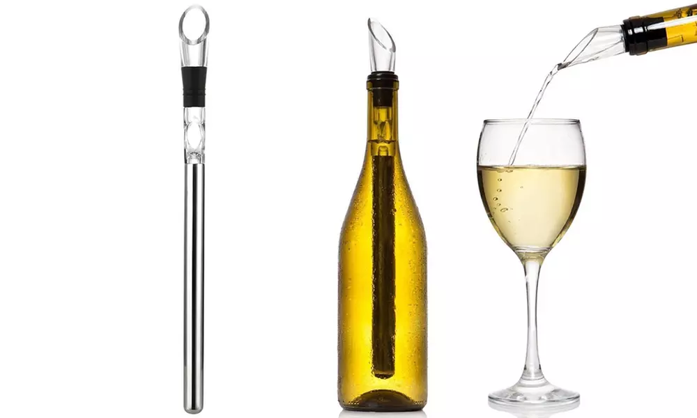 WineSceptre Weinkühlstab aus Edelstahl in Sommelier-Qualität mit Belüfter im Geschenkkarton, einzeln, 2er oder 3er Pack - Primary Image