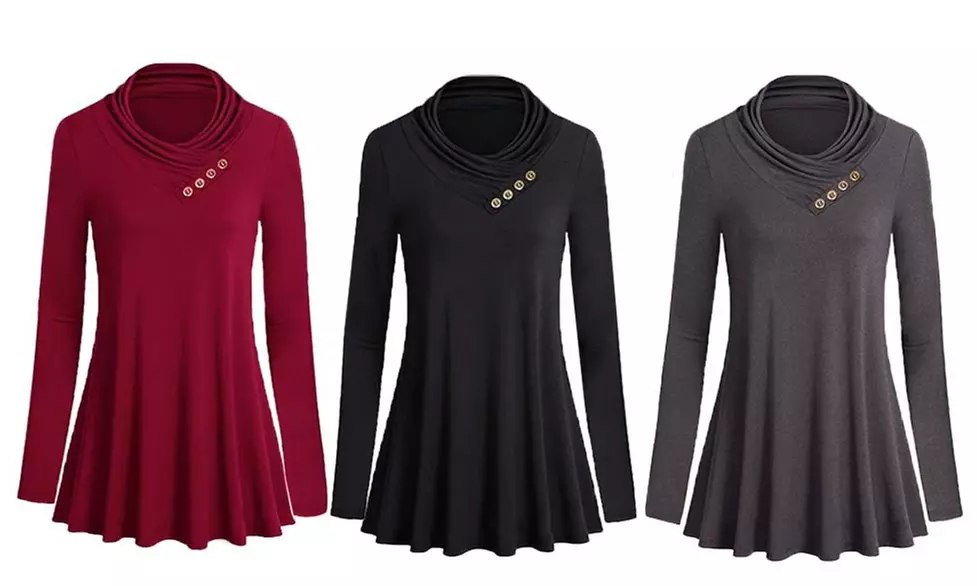 Leo Rosi Women's Michelle Button Tunic. Plus Sizes Available. - Primary Image