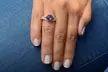 6.80 or 5.70 CTW 2 Row Mystic Topaz Engagement Rings in Sterling Silver - Second Medium