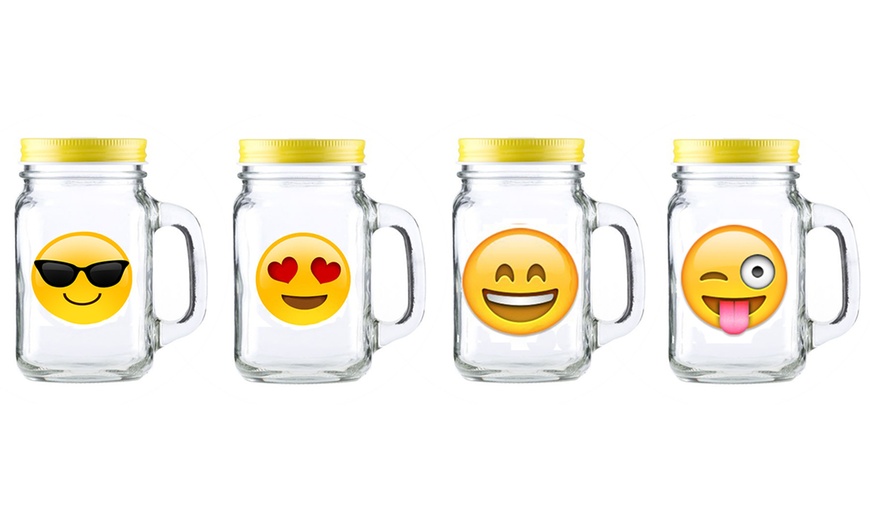 Image 1: Emoji Mason Jars