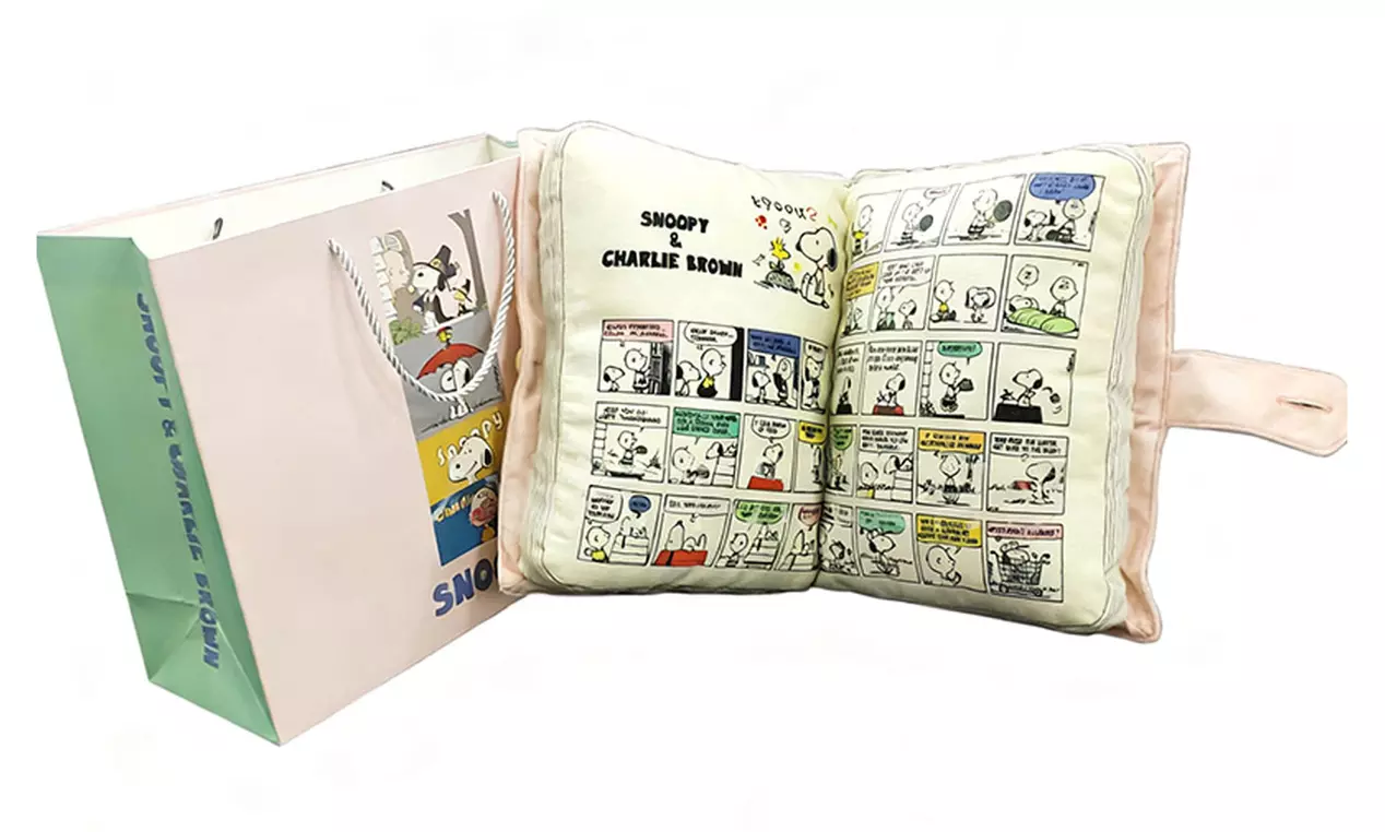 Cartoon Inspired Book Shaped Pillow Cushion