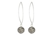 Crystal Ball Threader Earrings Made with Swarovski Crystals by Mina Bloom - Second Medium