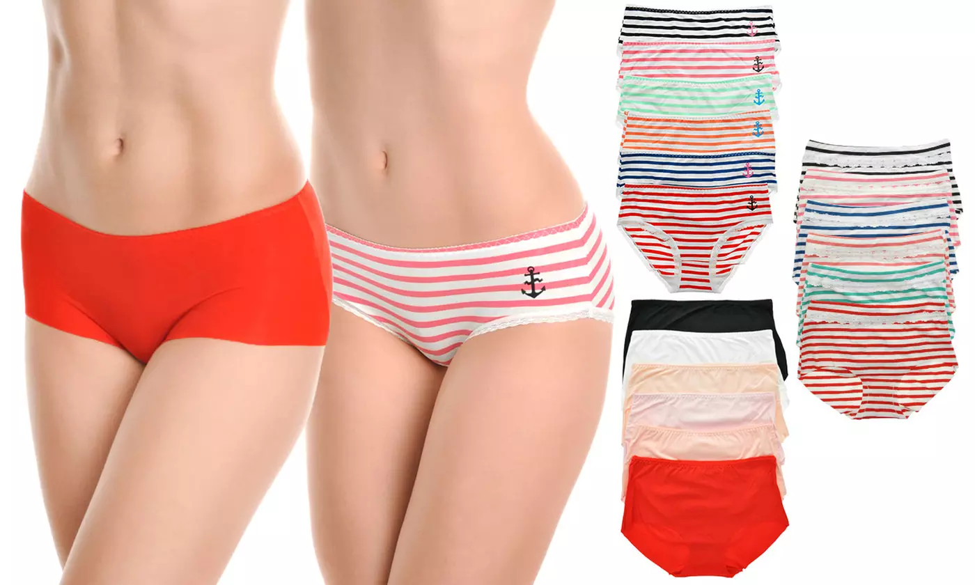 Angelina Cotton Mid-Rise Panties (6-Pack). Plus Sizes Available. - Primary Image