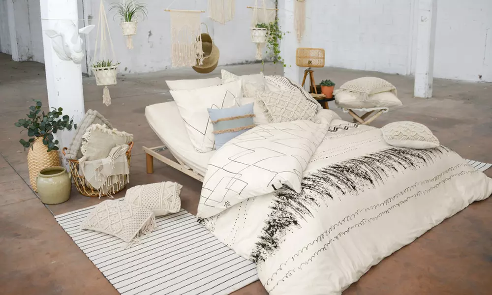 Parure de lit 100 % coton avec motifs ethniques - Primary Image