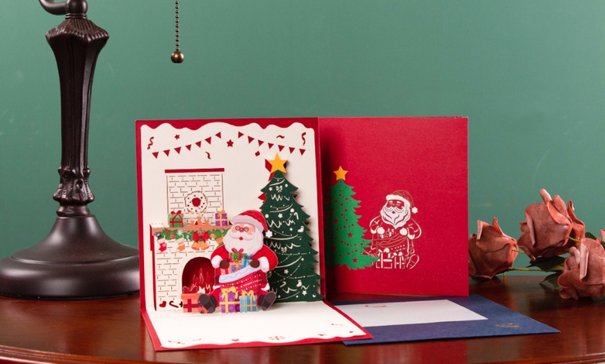 Image 2: 3D Merry Christmas New Year Pop-Up Card