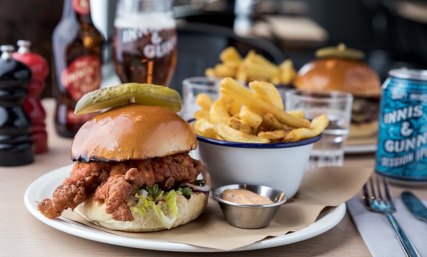 Image 2: Burger Heaven Awaits at Innis And Gunn with Drinks Delight