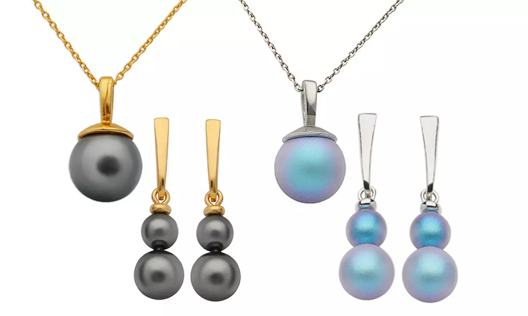 Parure con collana e orecchini in argento 925