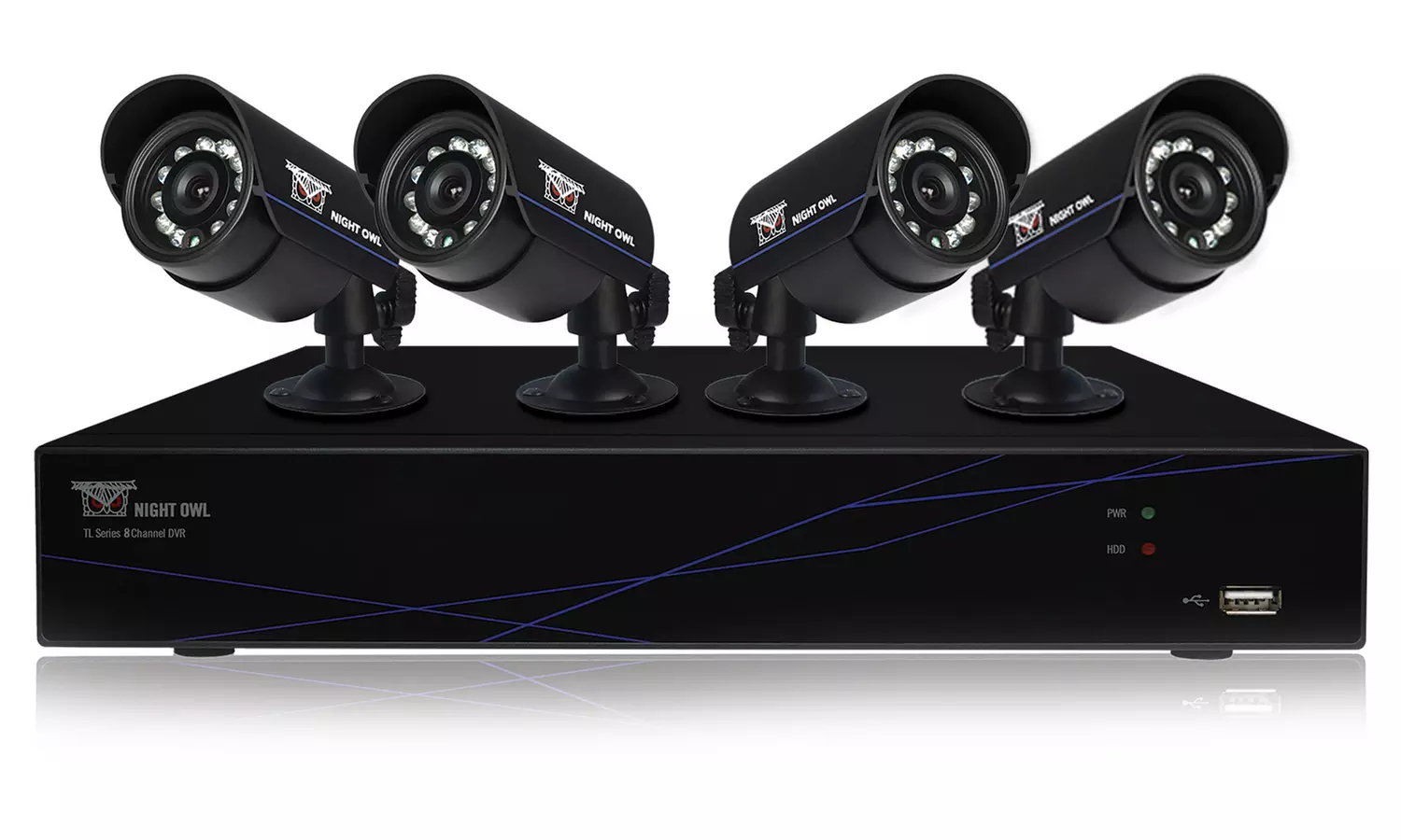 Night Owl 8-Channel DVR Surveillance System with 4 Cameras and 500GB HDD - Primary Image
