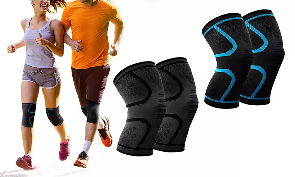 1 ou 2 genouillères de compression en nylon et élasthanne, coloris et taille au choix - Primary Image