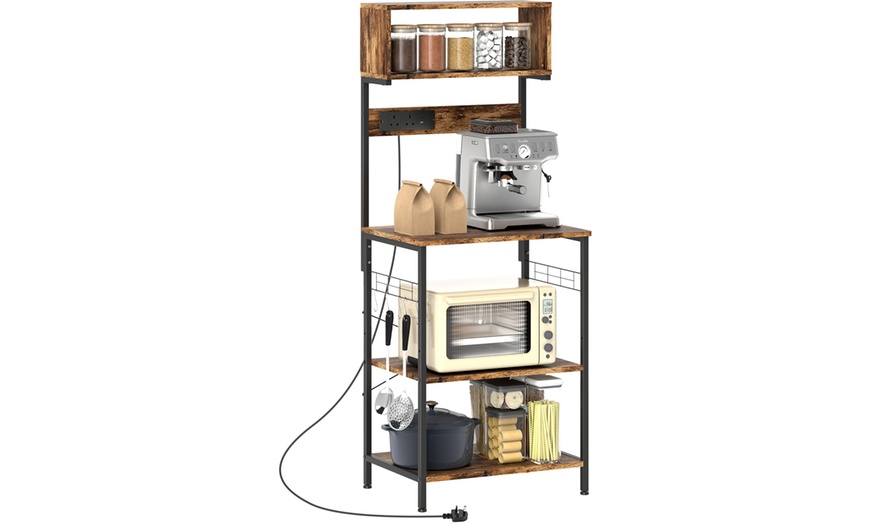 Image 2: HomCom Kitchen Shelving Units - Organised Storage with Style