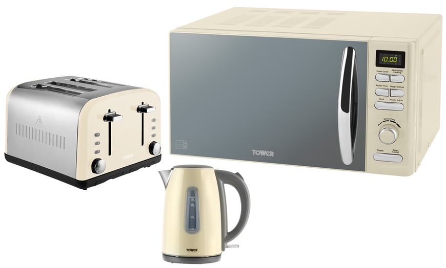 Image 16: Tower Microwave, Kettle and Toaster