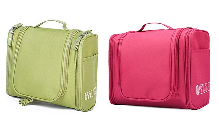 Image 29: One or Two Multi-Compartment Waterproof Toiletry Bags