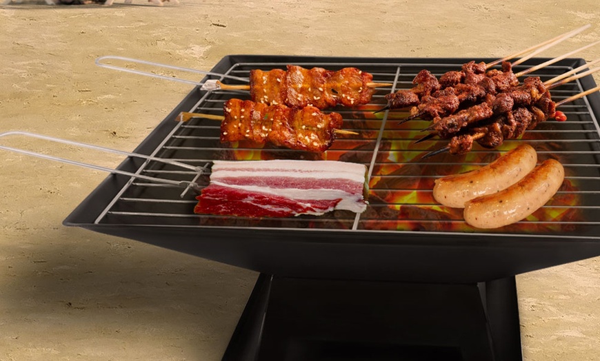 Image 5: Three-in-One Outdoor Square BBQ Grill