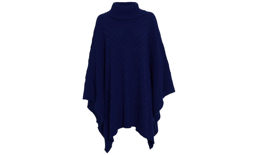 Image 7: Oops Oversize Roll Neck Poncho Jumper 